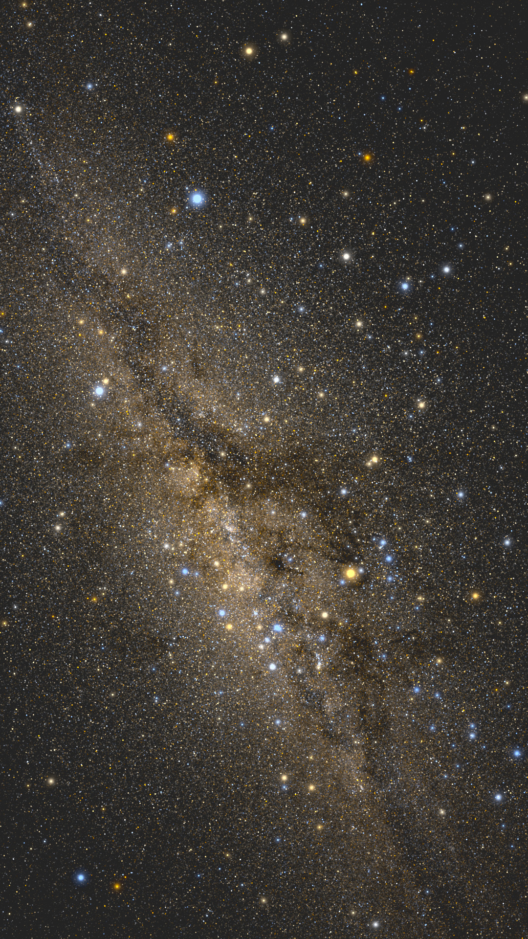 Figure 3: Extended to G<13, millions of stars, the Milky Way is still faint