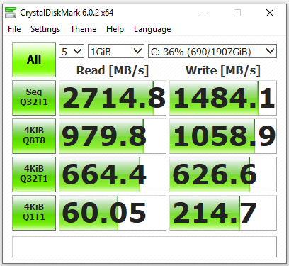 nvme SSD speed