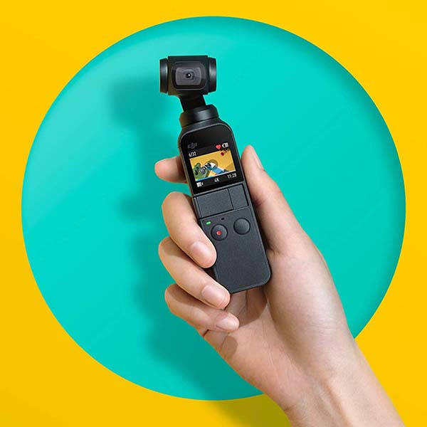 DJI Osmo Pocket 手持云台相机（2018），116g、$349、三轴机械稳定