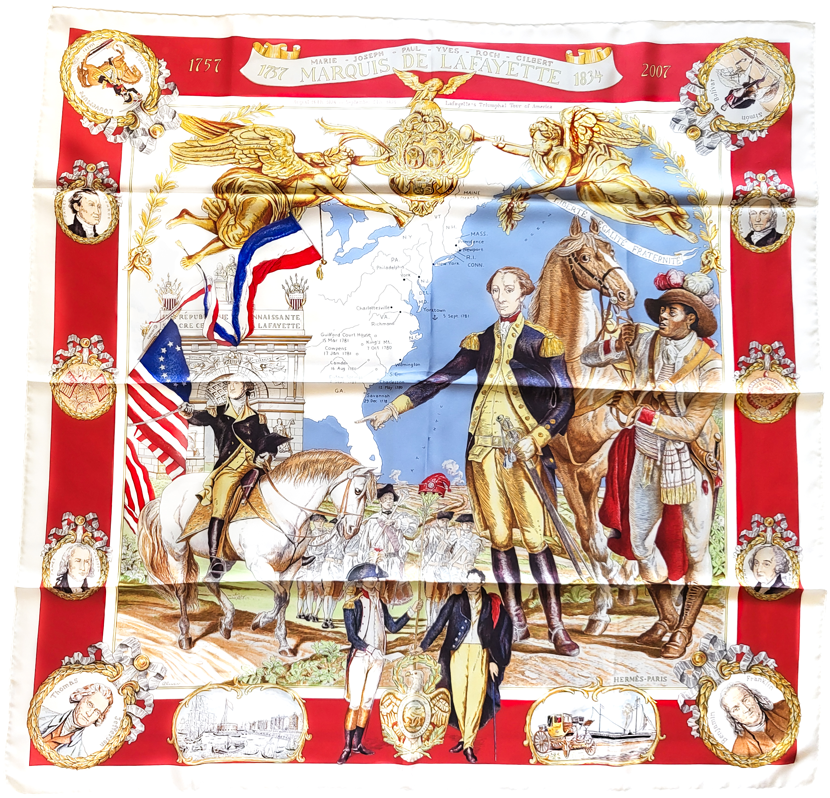 Kermit Oliver 设计的 Marquis de Lafayette 方巾