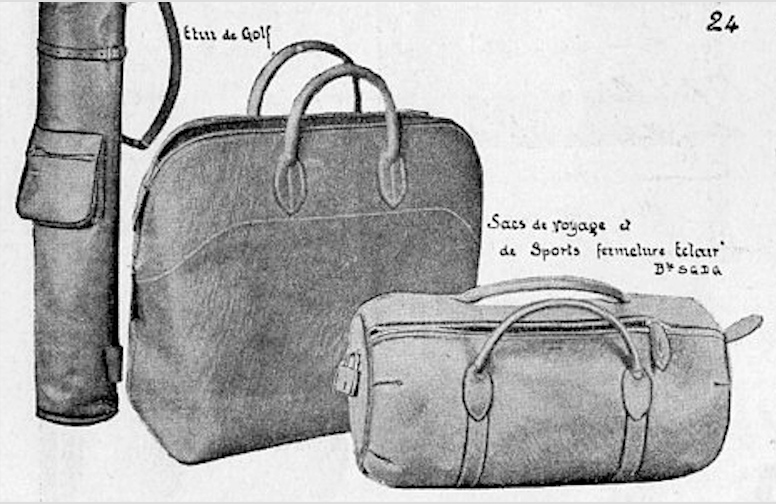 1920 年代 Hermès Frères 广告，展示旅行用品品类