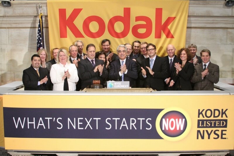 Antonio Perez 在纽约证券交易所参加活动，他是 2005-2012 年的 Kodak CEO
