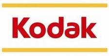 Kodak 在 2012 年申请 Chapter 11 破产前后的公司标识，黄色 K 标在黄色背景上