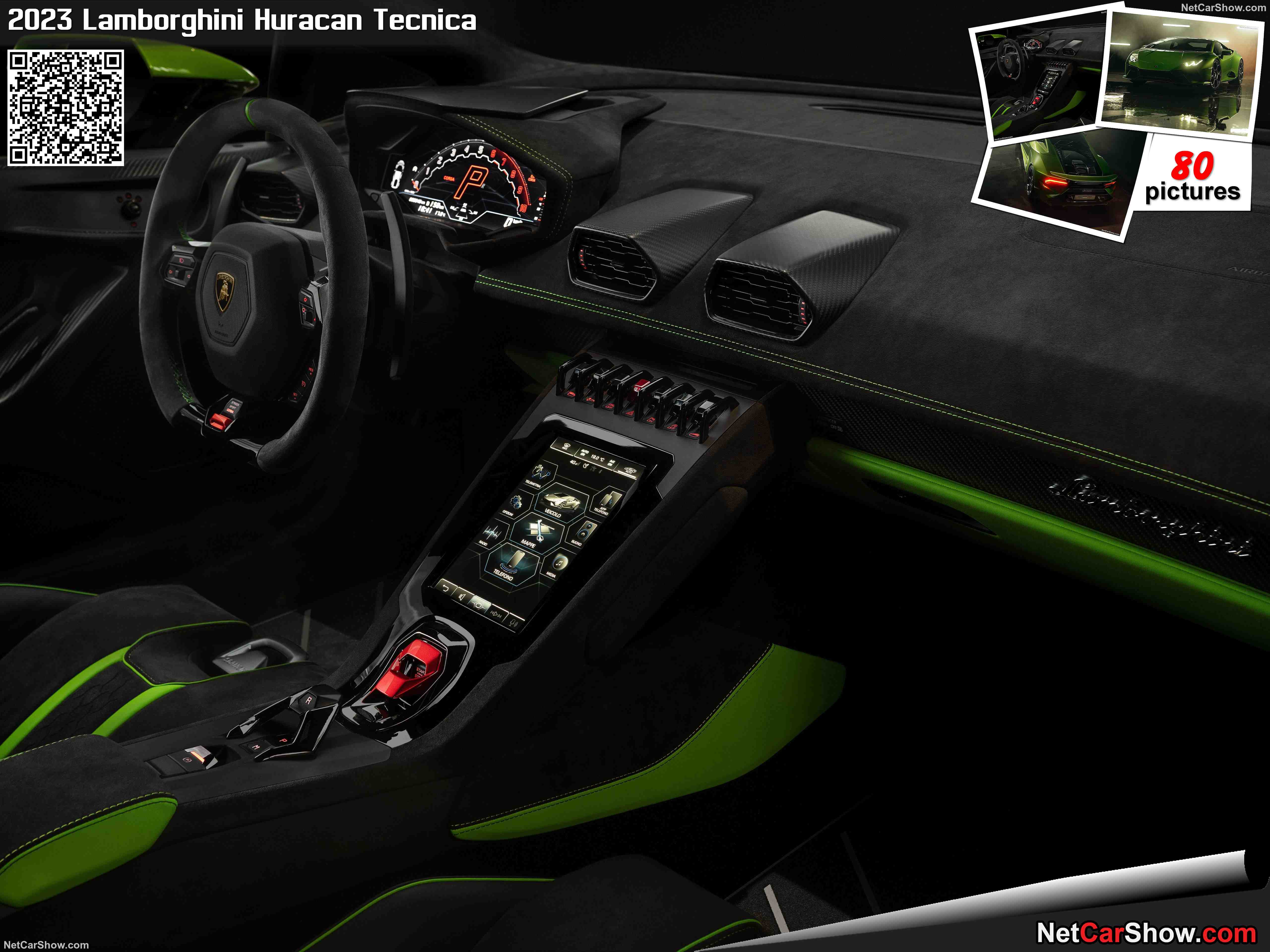 Huracan 驾驶舱，12.3 寸 TFT 仪表盘和 ANIMA 模式选择器可见