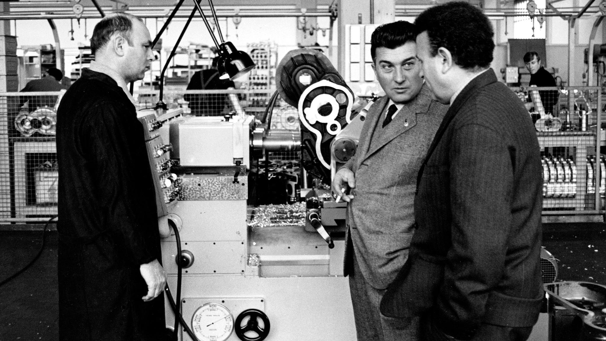 Ferruccio Lamborghini 在 Sant'Agata 工厂内