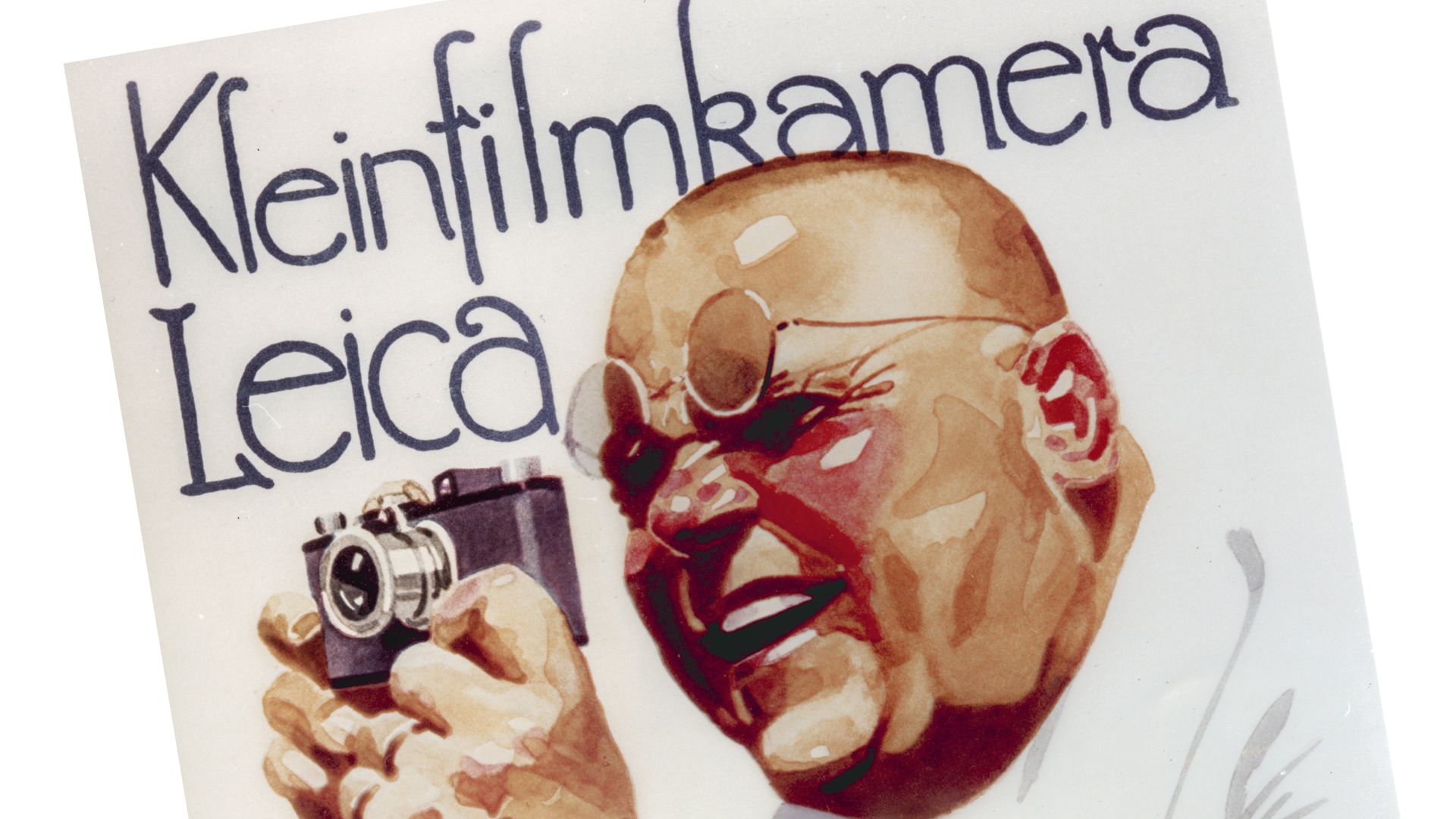 1925年Leica I刊登在报纸上的广告，展示相机外形和规格说明