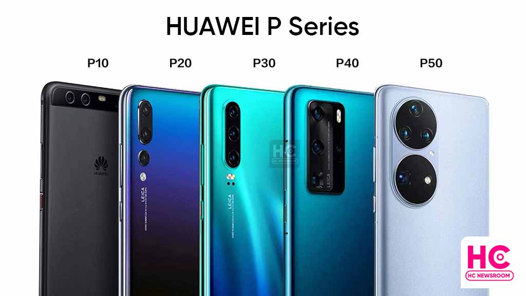 华为 P 系列从 P9 到 P50 的相机模组对比，Leica 标识在每一代上保留