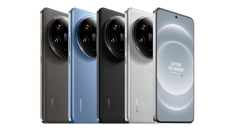 三款标有 Leica 认证的消费电子产品并列：华为 Pura 70 Ultra 与 Xiaomi 14 Ultra