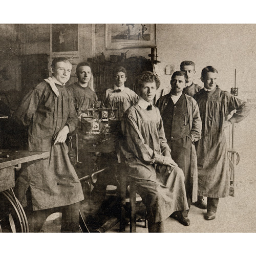 1900-1911 年的 Linhof 技术团队，慕尼黑作坊