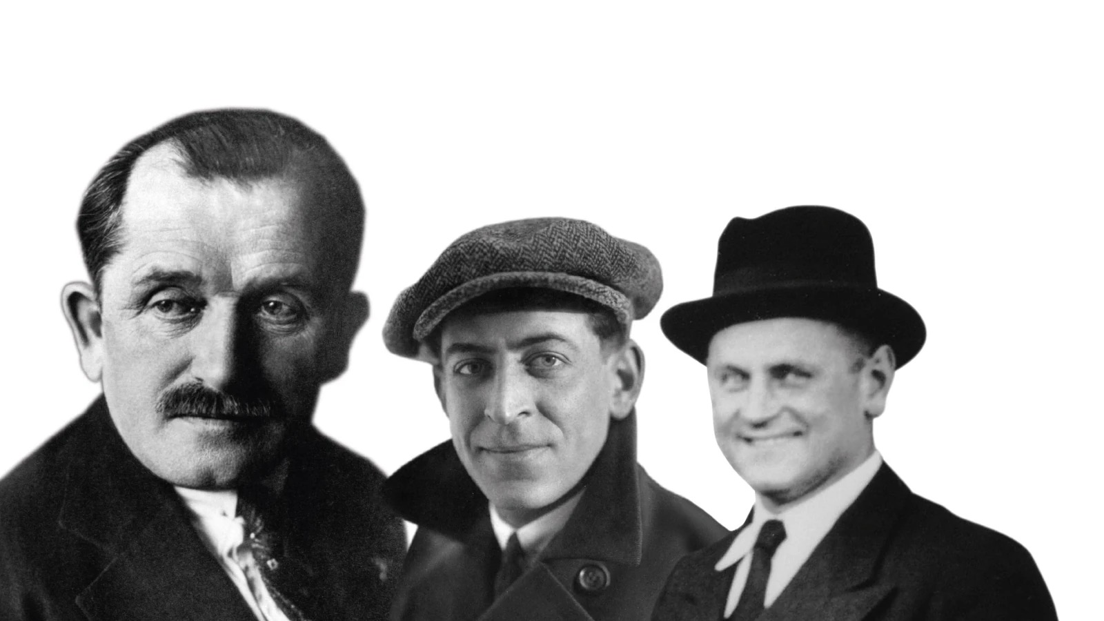 Porsche 工程公司创始三人组：Ferdinand Porsche、Adolf Rosenberger、Anton Piëch，1931 年