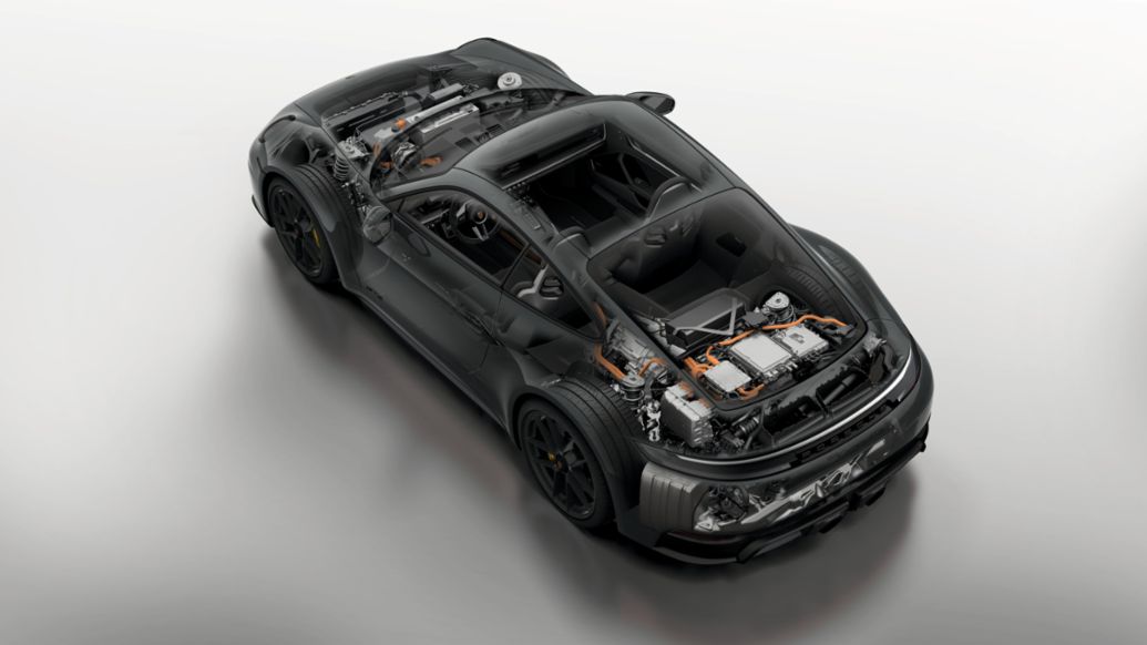 Porsche 992.2 911 Carrera GTS T-Hybrid X 光透视渲染图