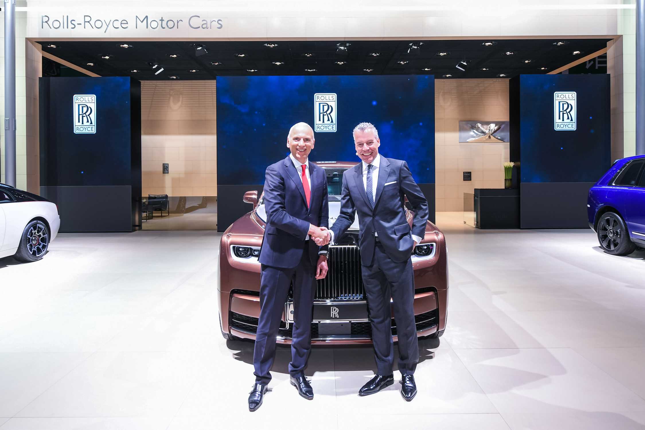 2019 年上海车展 Rolls-Royce 展台的 Bespoke Ghost Extended Wheelbase